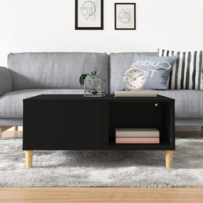 Fekete szerelt fa dohányzóasztal 80x80x36,5 cm