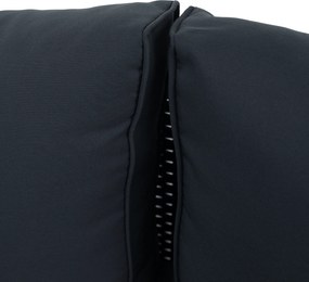 Kerti rattan szett, akácfa, fekete/szürke/természetes, MALKOM