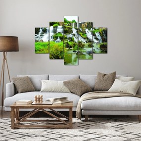 Kép - vízesés zöldövezetben (150x105 cm)