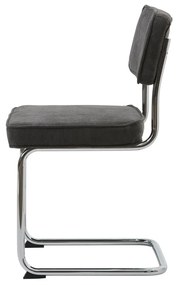 Szürke kordbársony étkezőszék Rupert – Unique Furniture