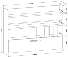 Knott White konyhai polc
