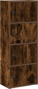 vidaXL füstös tölgy színű szerelt fa könyvszekrény 40x24x102 cm