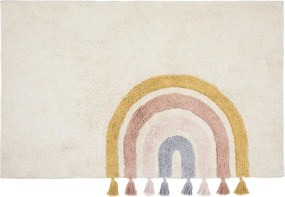 Elefántcsont színű mosható-kézi szövésű pamut gyerek szőnyeg 90x150 cm Tadea – Kave Home