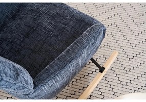 Hintaszék, relaxációs szék kordbársony kárpitozással, sötét szürke