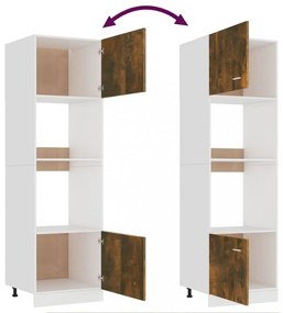 vidaXL “Lyon” füstös tölgy színű fa mikrohullámúsütő-szekrény