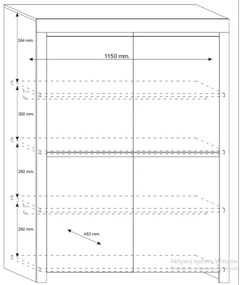 FINERA fehér komód
