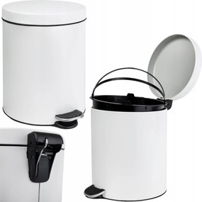 Szemeteskosár 3L Fürdőszoba WC-hez Fürdőszoba Fehér Kicsi Pedálos