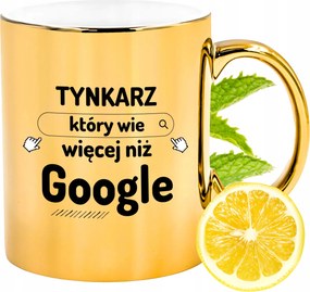 Prémium Arany Csillogó Bögre Vakoló Ajándék Nyomtatott Fotóval