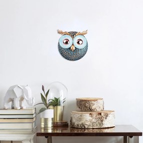 Owl 3 réz fém faldekoráció