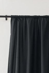 Függöny OXFORD LIGHT 140x250 cm, fekete Felfüggesztés: Hullámos sínszalag