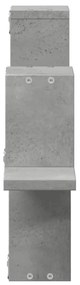 betonszürke szerelt fa fali polc 104,5 x 10 x 43 cm