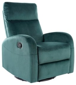 Olimp Velvet állítható fotel, zöld
