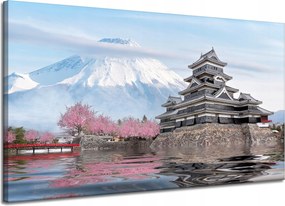 Vászonkép Természet Házikó a Fudzsinál 120X70 cm