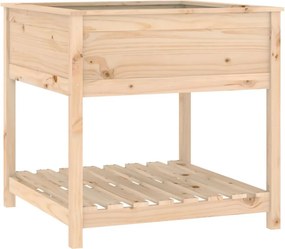 vidaXL tömör fenyőfa növénytartó polccal 82,5x82,5x81 cm