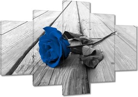 Vászonkép 120x80 Kék rózsa a hídon