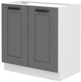 Alsó konyhaszekrény a mosogató alá Lucid 80 ZL 2F BB (dustgrey + fehér). 1045530