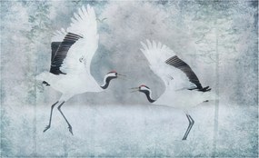 Fotótapéta Flizelin az Otthon szobájába 3D Harmonikus daruk 416x254 Ragasztó