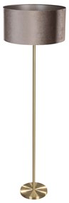 Állólámpa sárgaréz lábbal és taupe bársony lámpabúrával 50 cm - Simplo