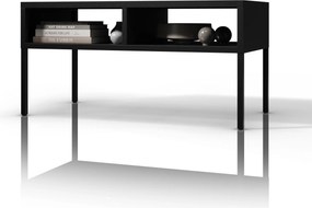 Fekete, téglalap alakú fém dohányzóasztal, 900x450x450 mm: MATTEO