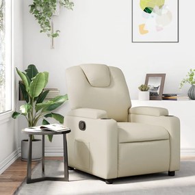 krémszínű műbőr relaxfotel