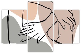 Kép - Női test vonal művészet N⁰2 (90x60 cm)