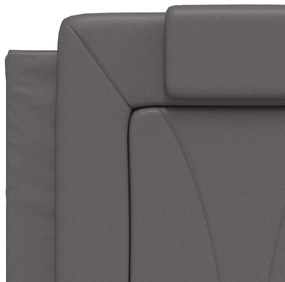 szürke műbőr fejtámla párna 120 cm