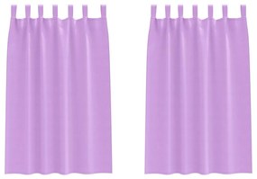 Függönyök függönyökkel 2 pcs Lila 175x140cm Poliészter