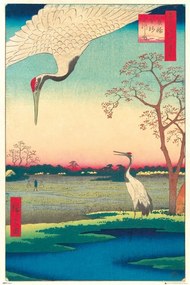 Plakát Hiroshige - Kanasugi at Mikawashima, Hiroshige Utagawa