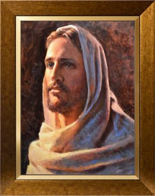 Jézus Krisztus Vallásos Vászonkép Arany Díszített Keretben 30X40