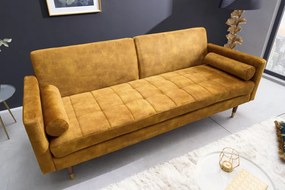 Design ágyazható kanapé Walvia 196 cm mustársárga
