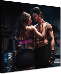 Vászonkép 90x90 Szerelem az edzőteremből Erő