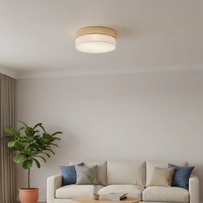 Mennyezeti lámpa SIRJA DOUBLE BOHO 2xE14/15W/230V átm. 35 cm bézs/krém