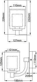 Quoizel Kolt QZ-KOLT1-PC-BATH Fali lámpa 1x3.5W/G9 IP44