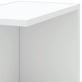 fehér szerelt fa fali sarokpolc 36,5 x 36,5 x 140 cm