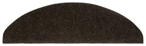 10 db öntapadós lépcsőszőnyeg 65 x 21 x 4 cm sötétbarna félkör alakú nagy