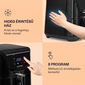 Klarstein AeroVital Deluxe, forrólevegős fritőz, 1700 W, 5 l, rozsdamentes acél