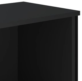 fekete szerelt fa cipőszekrény 90 x 38 x 45,5 cm