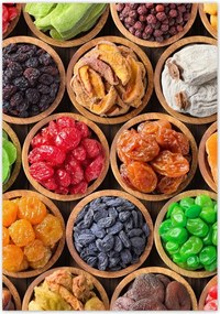 Poszterek 70x100 Aszalt gyümölcsök tálakban