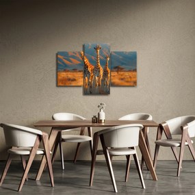 Kép - Zsiráfok a legelőn (90x60 cm)