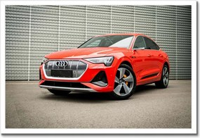 Poszter keretben 60x40 Piros Audi e-tron