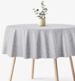 Goldea ünnepi kör alakú teflonos terítő - szürke nagy ornamentekkel ékesített Ø 120 cm