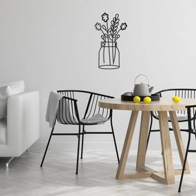 Flower fém fali dekoráció, 40×70 cm