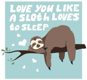 Illusztráció Cute Greeting card with sloth with, Liliya Sudakova