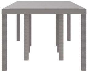 Kerti Asztal Világosszürke 250x100x73 cm Poly Rattan, Kerti Asztal Világosszürke 100x100x73 cm Poly Rattan, Kerti Asztal Világosszürke 150x100x73 cm Poly Rattan