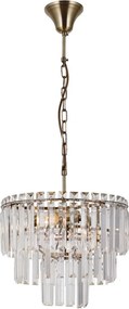 Italux glamour függeszték buena antik bronz átlátszó itxpnd-22320-4-abr