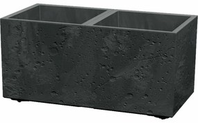 SIERRA CASE BETON EFFECT virágtartó 57,7 cm, fekete, S
