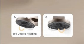 Zuhanyrendszer ELITE EDITION BCS1698 termosztáttal, LED-világítással, forgatható kifolyóval, több színben — Króm