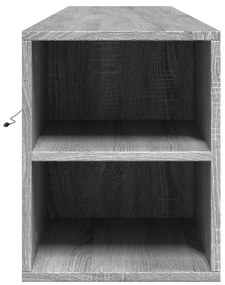 szürke sonoma színű fali TV-szekrény LED-del 180 x 31 x 39,5 cm