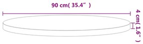 tömör bükkfa kerek asztallap Ø90 x 4 cm