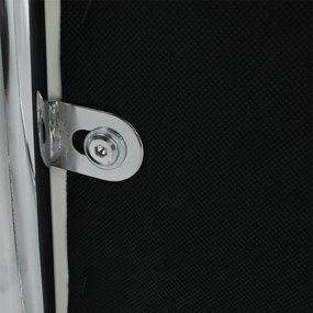 Étkezőszék, sötétszürke szövet/textilbőr fehér/króm, SALOMA NEW